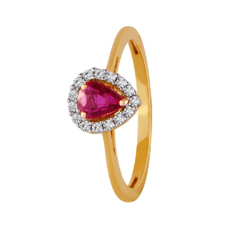 Channel - Set Women's Diamond Rings with Diamonds Securely Held in a Metal Groove for Durability18KT (750) Yellow Gold And Diamond Ring For Women Channel - Set Women's Diamond Rings with Diamonds Securely Held in a Metal Groove for Durability18KT (750) Yellow Gold And Diamond Ring For Women