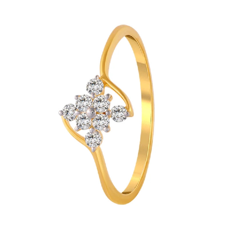Pear - Shaped Women's Diamond Rings in Yellow Gold with a Single - Diamond Pendant Look18KT (750) Yellow Gold And Diamond Ring For Women Pear - Shaped Women's Diamond Rings in Yellow Gold with a Single - Diamond Pendant Look18KT (750) Yellow Gold And Diamond Ring For Women
