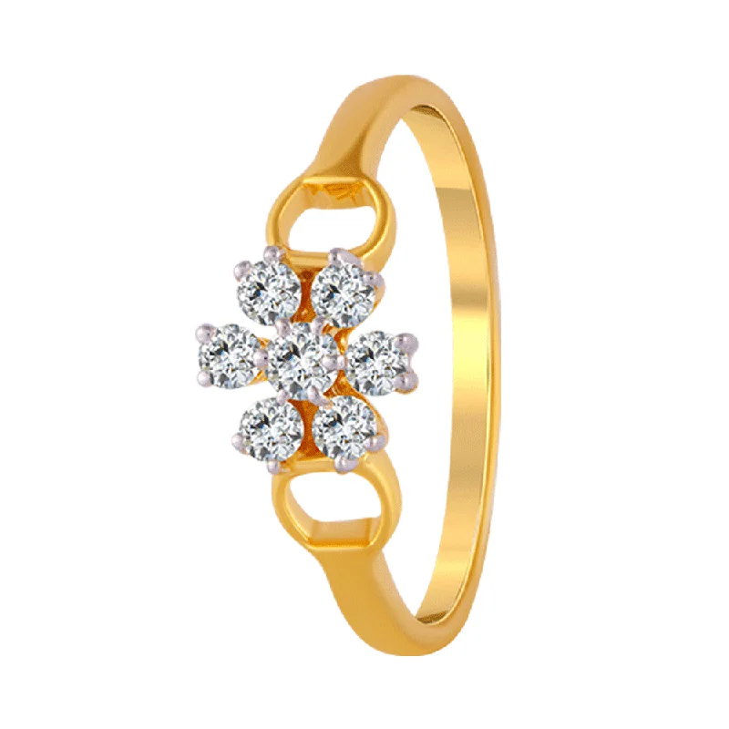 Cluster - Style Women's Diamond Rings with Multiple Small Diamonds Arranged in a Stunning Pattern18KT (750) Yellow Gold And Diamond Ring For Women Cluster - Style Women's Diamond Rings with Multiple Small Diamonds Arranged in a Stunning Pattern18KT (750) Yellow Gold And Diamond Ring For Women