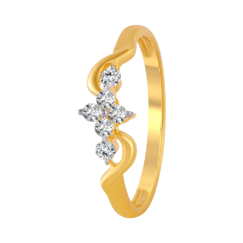 Cathedral - Style Women's Diamond Rings with a Raised Center Setting and Elaborate Metalwork18KT (750) Yellow Gold And Diamond Ring For Women Cathedral - Style Women's Diamond Rings with a Raised Center Setting and Elaborate Metalwork18KT (750) Yellow Gold And Diamond Ring For Women