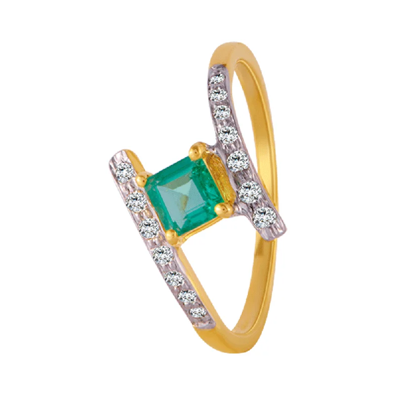Art Deco - Inspired Women's Diamond Rings with Geometric Designs and Baguette - Cut Diamonds18KT (750) Yellow Gold And Diamond Ring For Women Art Deco - Inspired Women's Diamond Rings with Geometric Designs and Baguette - Cut Diamonds18KT (750) Yellow Gold And Diamond Ring For Women