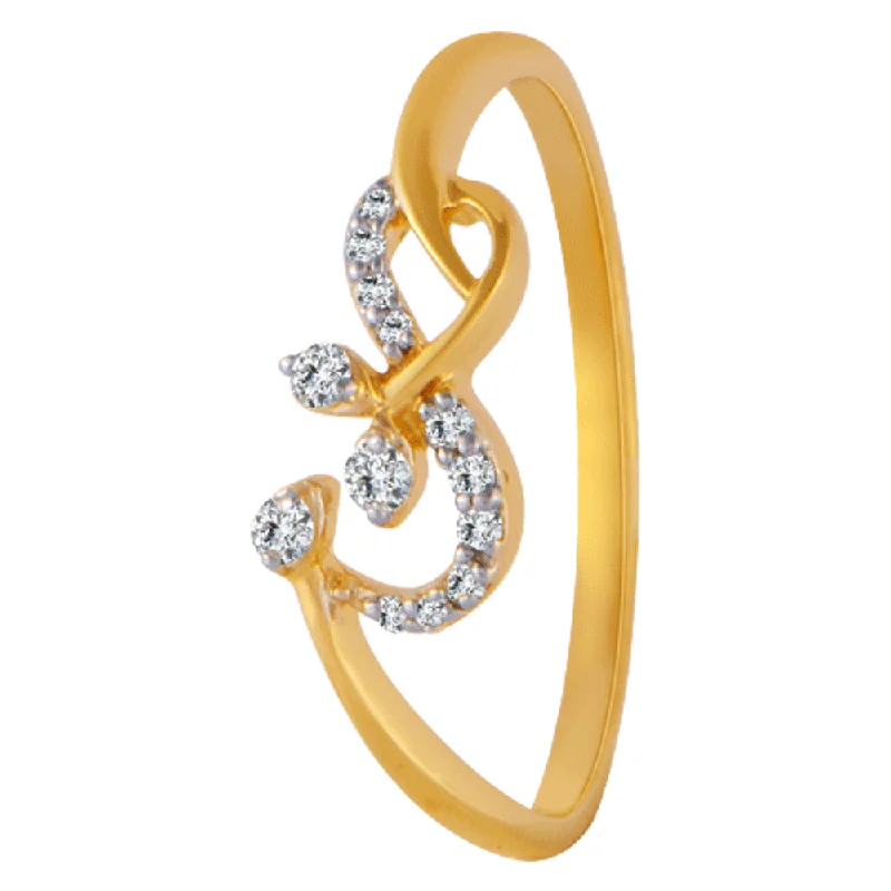 Signature - Design Women's Diamond Rings with a Brand - Specific Pattern and High - Quality Diamonds18KT (750) Yellow Gold And Diamond Ring For Women Signature - Design Women's Diamond Rings with a Brand - Specific Pattern and High - Quality Diamonds18KT (750) Yellow Gold And Diamond Ring For Women