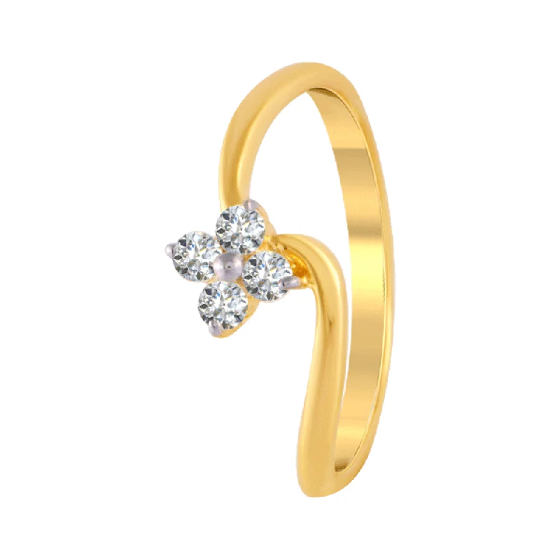 Channel - Set Women's Diamond Rings with Diamonds Securely Held in a Metal Groove for Durability18KT (750) Yellow Gold And Diamond Ring For Women Channel - Set Women's Diamond Rings with Diamonds Securely Held in a Metal Groove for Durability18KT (750) Yellow Gold And Diamond Ring For Women