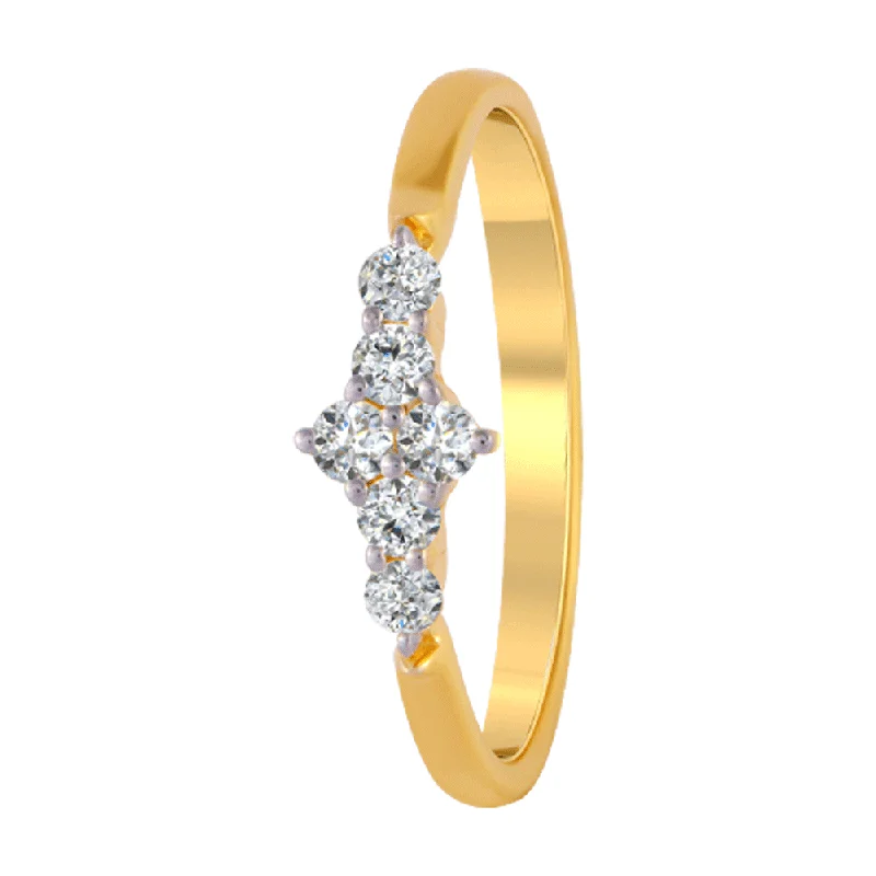 Pear - Shaped Women's Diamond Rings in Yellow Gold with a Single - Diamond Pendant Look18KT (750) Yellow Gold And Diamond Ring For Women Pear - Shaped Women's Diamond Rings in Yellow Gold with a Single - Diamond Pendant Look18KT (750) Yellow Gold And Diamond Ring For Women