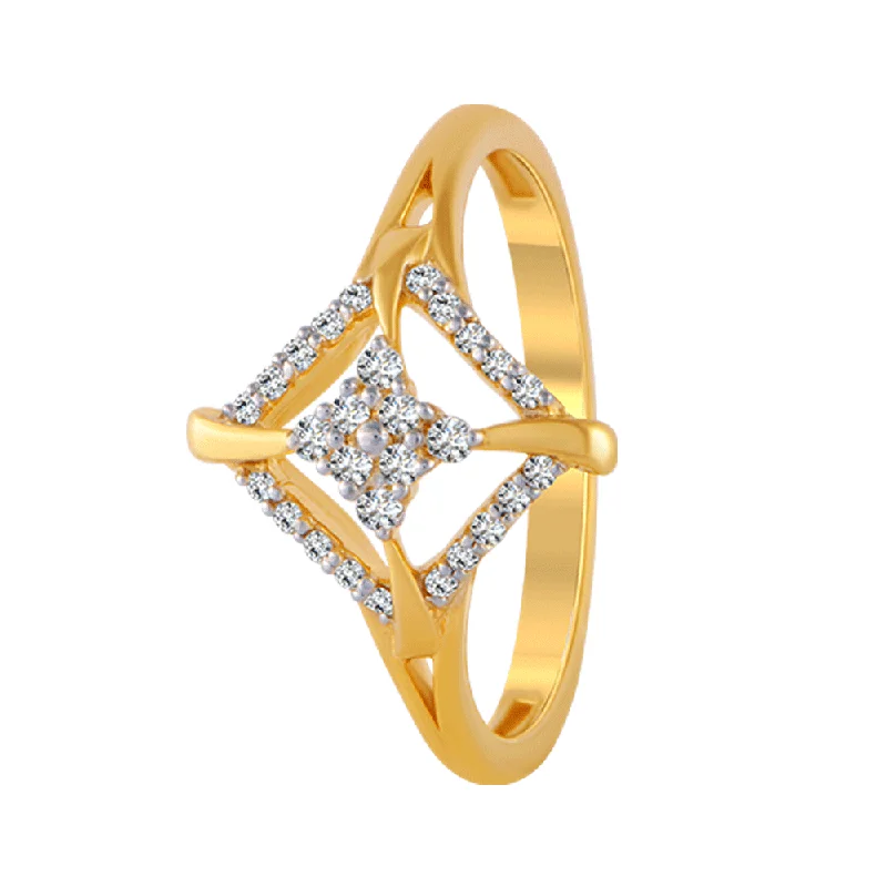 Cluster - Style Women's Diamond Rings with Multiple Small Diamonds Arranged in a Stunning Pattern18KT (750) Yellow Gold And Diamond Ring For Women Cluster - Style Women's Diamond Rings with Multiple Small Diamonds Arranged in a Stunning Pattern18KT (750) Yellow Gold And Diamond Ring For Women