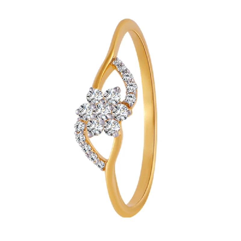 Signature - Design Women's Diamond Rings with a Brand - Specific Pattern and High - Quality Diamonds18KT (750) Yellow Gold And Diamond Ring For Women Signature - Design Women's Diamond Rings with a Brand - Specific Pattern and High - Quality Diamonds18KT (750) Yellow Gold And Diamond Ring For Women