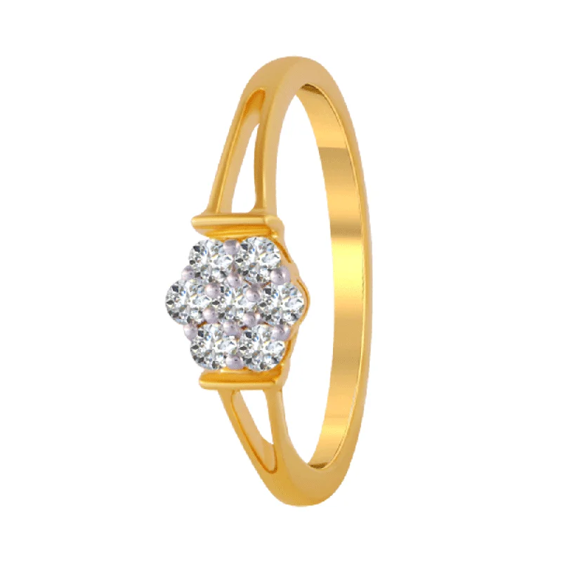 Cathedral - Style Women's Diamond Rings with a Raised Center Setting and Elaborate Metalwork18KT (750) Yellow Gold And Diamond Ring For Women Cathedral - Style Women's Diamond Rings with a Raised Center Setting and Elaborate Metalwork18KT (750) Yellow Gold And Diamond Ring For Women