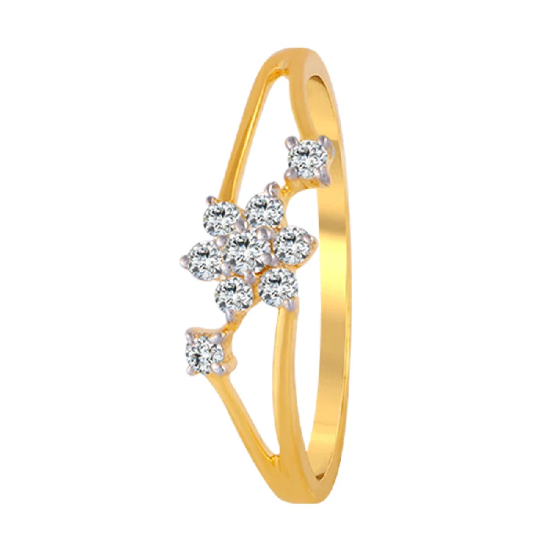 Women's Diamond Rings with Amethyst and Diamond Combinations for a Purple - Hued Elegance18KT (750) Yellow Gold And Diamond Ring For Women Women's Diamond Rings with Amethyst and Diamond Combinations for a Purple - Hued Elegance18KT (750) Yellow Gold And Diamond Ring For Women