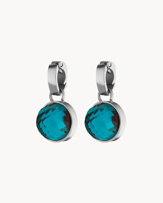 Sparkly drop earrings with a high - shine finish Birthstone Meaning Dainty Signature Earring Pendants, Silver Sparkly drop earrings with a high - shine finish Birthstone Meaning Dainty Signature Earring Pendants, Silver