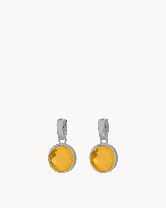 Custom - designed drop earrings to match your styleNovember Happiness Birthstone Signature Earring Pendants, Silver Custom - designed drop earrings to match your styleNovember Happiness Birthstone Signature Earring Pendants, Silver