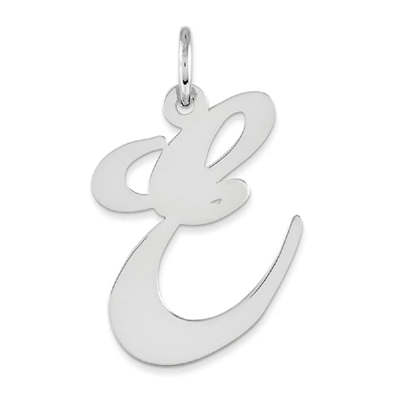 Heart - Shaped Garnet Pendant Necklace with a Pearl - Accented Chain for a Romantic Valentine's DaySterling Silver, Ella Collection, LG Fancy Script Initial E Pendant Heart - Shaped Garnet Pendant Necklace with a Pearl - Accented Chain for a Romantic Valentine's DaySterling Silver, Ella Collection, LG Fancy Script Initial E Pendant