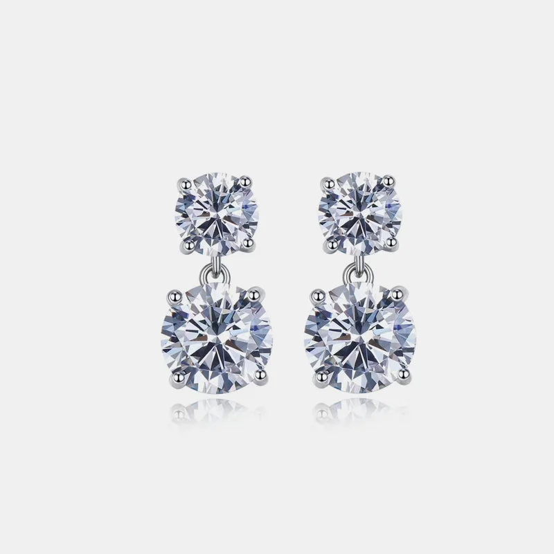 Small hoop earrings10 Carat Moissanite 925 Sterling Silver Earrings