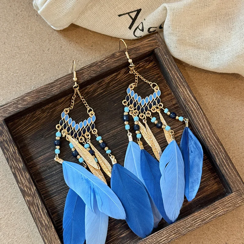 Tanzanite drop earrings with a rare violet - blue colorAlloy Rice Bead Dangle Earrings Tanzanite drop earrings with a rare violet - blue colorAlloy Rice Bead Dangle Earrings