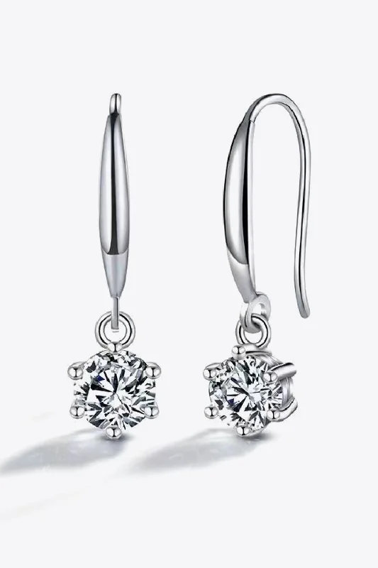 Beaded drop earrings with a bohemian vibe2 Carat Moissanite 6-Prong Drop Earrings